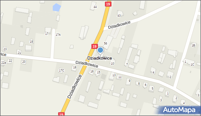 Dziadkowice, Dziadkowice, 14, mapa Dziadkowice