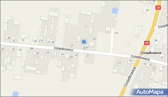 Dziadkowice, Dziadkowice, 21, mapa Dziadkowice