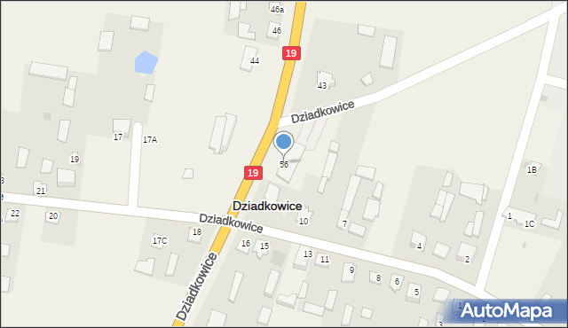 Dziadkowice, Dziadkowice, 56, mapa Dziadkowice