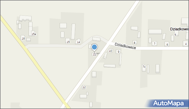 Dziadkowice, Dziadkowice, 11, mapa Dziadkowice