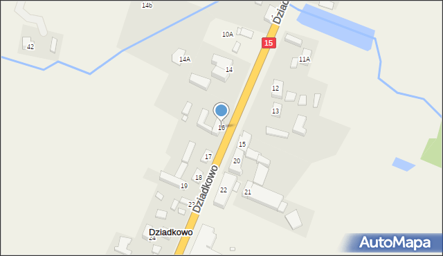 Dziadkowo, Dziadkowo, 16, mapa Dziadkowo