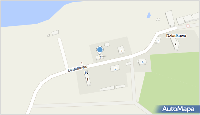 Dziadkowo, Dziadkowo, 2, mapa Dziadkowo