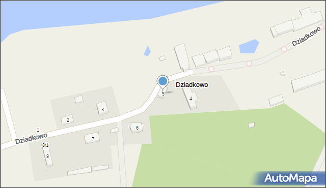 Dziadkowo, Dziadkowo, 5, mapa Dziadkowo