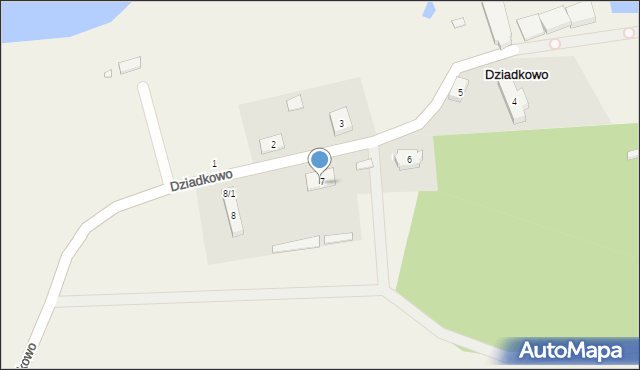 Dziadkowo, Dziadkowo, 7/3, mapa Dziadkowo