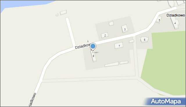 Dziadkowo, Dziadkowo, 8/3, mapa Dziadkowo