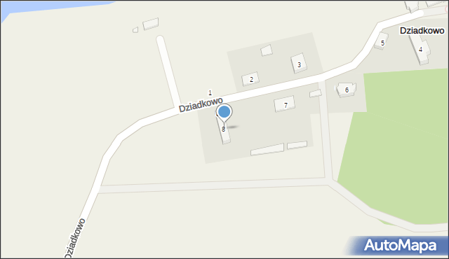 Dziadkowo, Dziadkowo, 8/4, mapa Dziadkowo