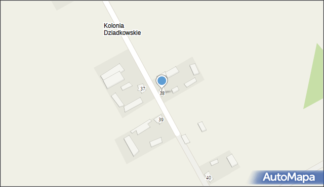 Dziadkowskie, Dziadkowskie, 38, mapa Dziadkowskie