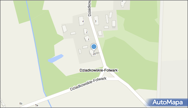 Dziadkowskie-Folwark, Dziadkowskie-Folwark, 1A, mapa Dziadkowskie-Folwark