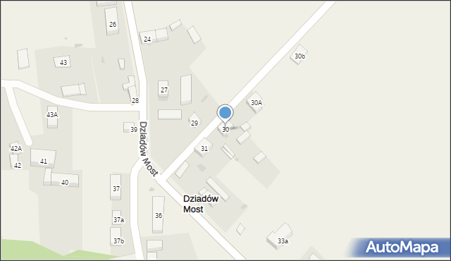 Dziadów Most, Dziadów Most, 30, mapa Dziadów Most