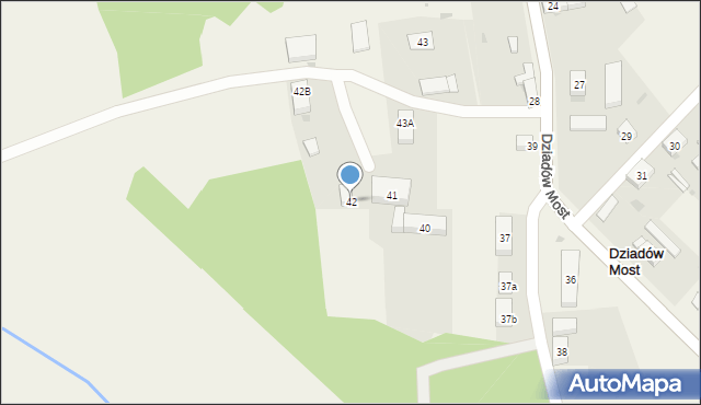 Dziadów Most, Dziadów Most, 42, mapa Dziadów Most