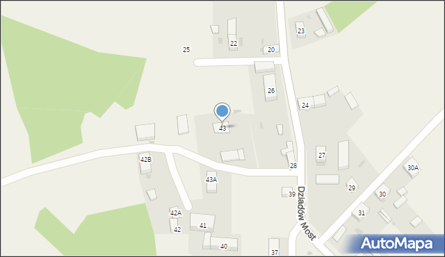 Dziadów Most, Dziadów Most, 43, mapa Dziadów Most