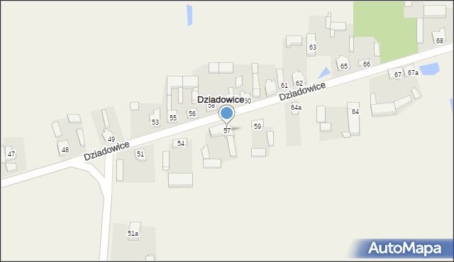 Dziadowice, Dziadowice, 57, mapa Dziadowice