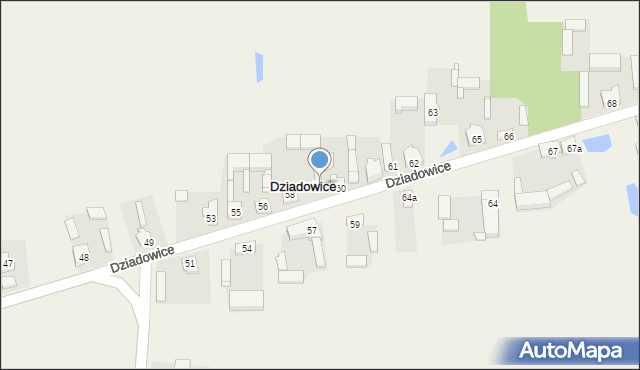 Dziadowice, Dziadowice, 58A, mapa Dziadowice