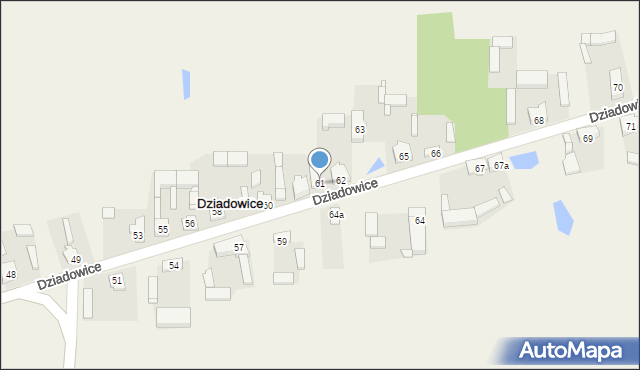 Dziadowice, Dziadowice, 61, mapa Dziadowice