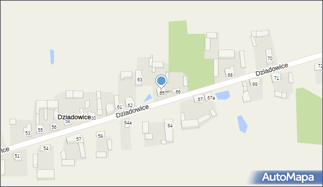 Dziadowice, Dziadowice, 65, mapa Dziadowice