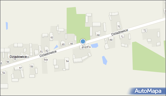 Dziadowice, Dziadowice, 67, mapa Dziadowice