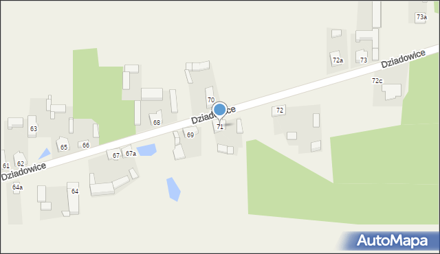 Dziadowice, Dziadowice, 71, mapa Dziadowice