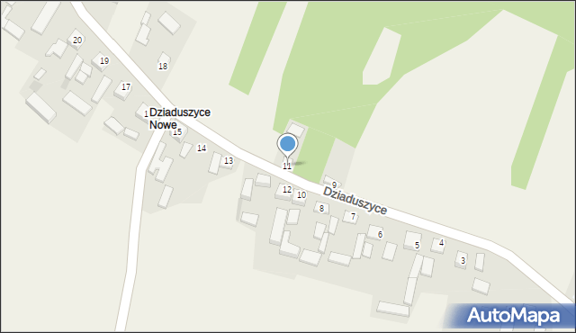 Dziaduszyce, Dziaduszyce, 11, mapa Dziaduszyce