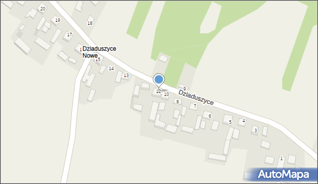 Dziaduszyce, Dziaduszyce, 12, mapa Dziaduszyce