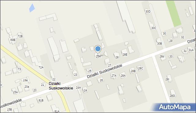 Działki Suskowolskie, Działki Suskowolskie, 25A, mapa Działki Suskowolskie