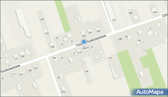 Działki Suskowolskie, Działki Suskowolskie, 34A, mapa Działki Suskowolskie