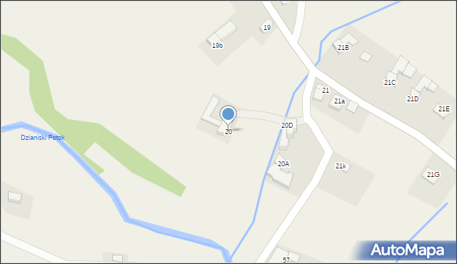 Dzianisz, Dzianisz, 20, mapa Dzianisz