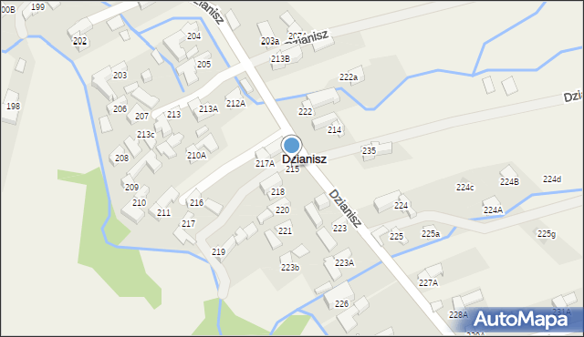 Dzianisz, Dzianisz, 215, mapa Dzianisz