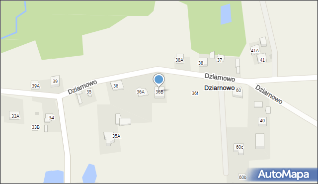 Dziarnowo, Dziarnowo, 36B, mapa Dziarnowo