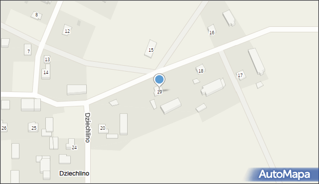 Dziechlino, Dziechlino, 19, mapa Dziechlino