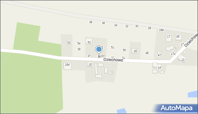 Dziechowo, Dziechowo, 35, mapa Dziechowo