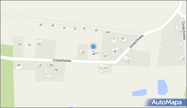 Dziechowo, Dziechowo, 48, mapa Dziechowo