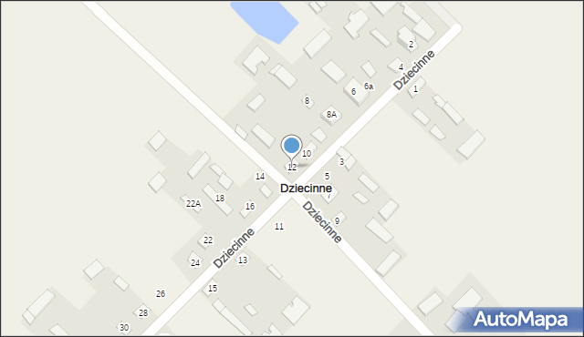 Dziecinne, Dziecinne, 12, mapa Dziecinne