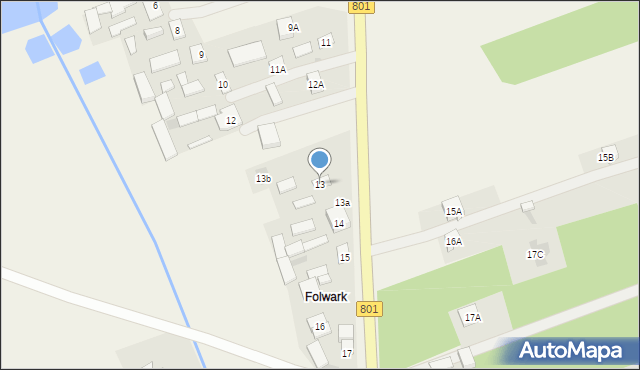 Dziecinów, Dziecinów, 13, mapa Dziecinów