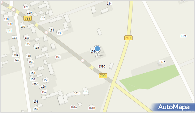 Dziecinów, Dziecinów, 153B, mapa Dziecinów
