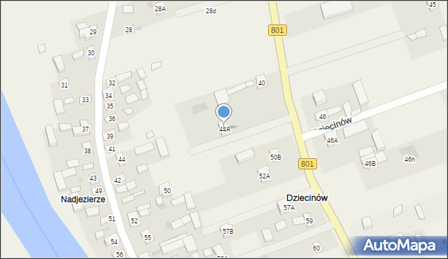 Dziecinów, Dziecinów, 44A, mapa Dziecinów