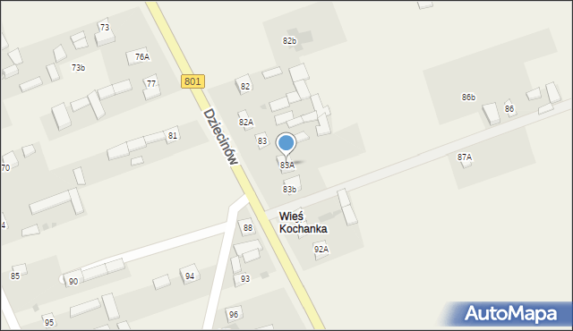 Dziecinów, Dziecinów, 83A, mapa Dziecinów