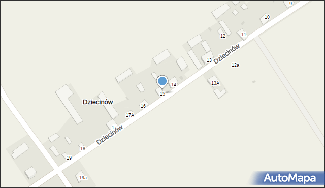 Dziecinów, Dziecinów, 15, mapa Dziecinów