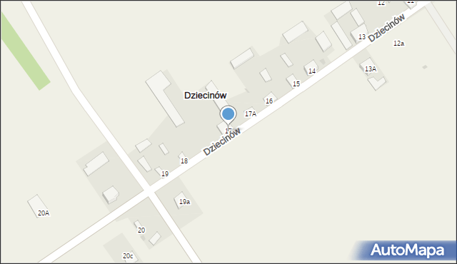 Dziecinów, Dziecinów, 17, mapa Dziecinów