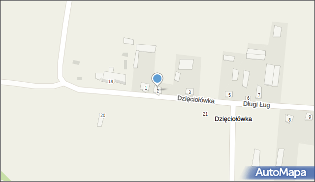 Dzięciołówka, Dzięciołówka, 2, mapa Dzięciołówka