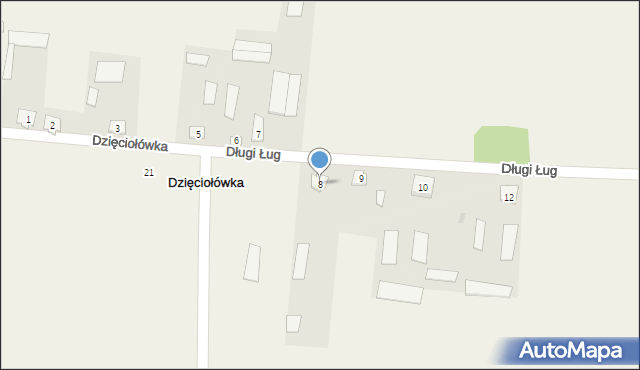 Dzięciołówka, Dzięciołówka, 8, mapa Dzięciołówka