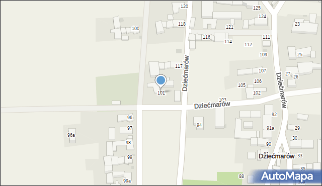 Dziećmarów, Dziećmarów, 101, mapa Dziećmarów