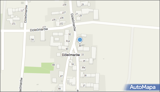 Dziećmarów, Dziećmarów, 30, mapa Dziećmarów