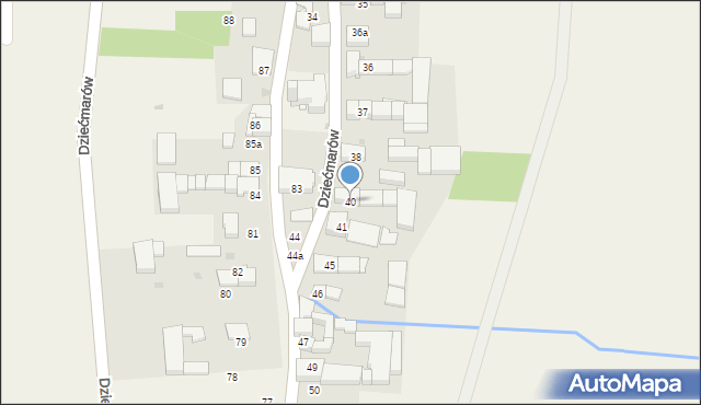 Dziećmarów, Dziećmarów, 40, mapa Dziećmarów