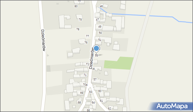 Dziećmarów, Dziećmarów, 53, mapa Dziećmarów