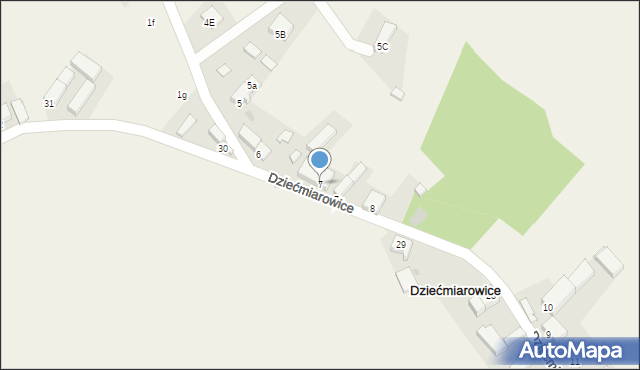 Dziećmiarowice, Dziećmiarowice, 7, mapa Dziećmiarowice