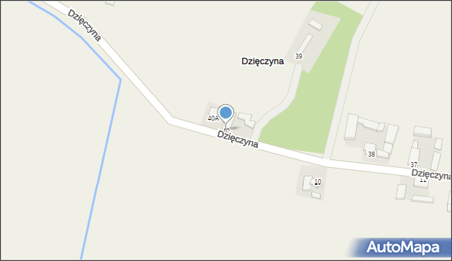 Dzięczyna, Dzięczyna, 40, mapa Dzięczyna