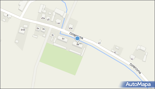 Dzięczyna, Dzięczyna, 8e, mapa Dzięczyna