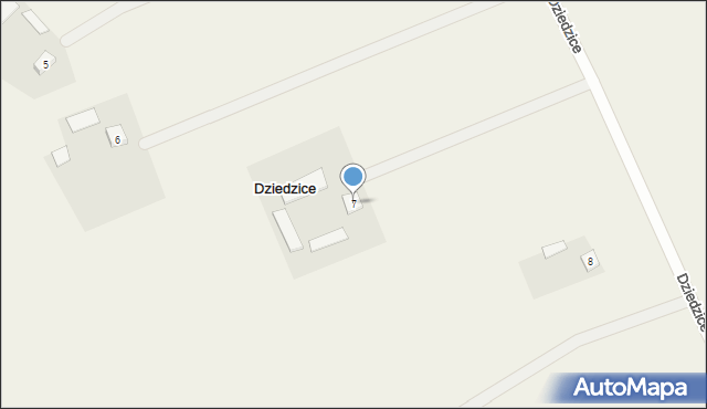 Dziedzice, Dziedzice, 7, mapa Dziedzice