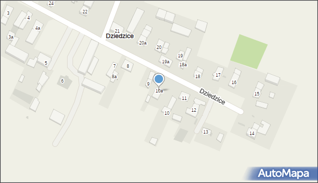 Dziedzice, Dziedzice, 10a, mapa Dziedzice