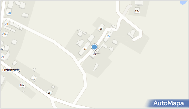 Dziedzice, Dziedzice, 24, mapa Dziedzice